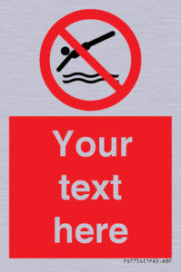 Custom prohibition no diving